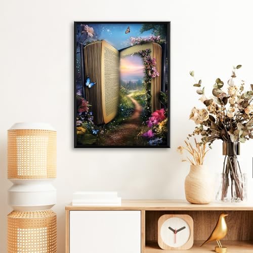 Magic Book Diamond Art Kits for Adults Beginners 12x16 in, DIY Craft Gift