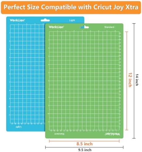 Worklion Cutting Mat Compatible With Cricut Joy Xtra: 8.5"x12", 6 pack (4 Standard Adhesive& 2 Light Adhesive) - Machine Accessories