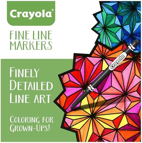 Crayola Fine Line Markers for Adults (40ct), College School Supplies, Marker Set for Adult Coloring Books, Teacher Gifts