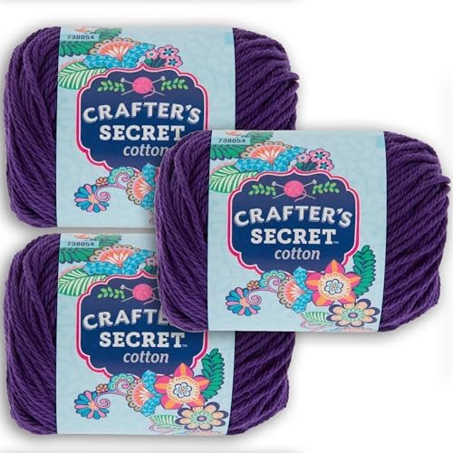 Hobby Lobby Crafter's Secret Yarn, 31 Purple, Set of 3