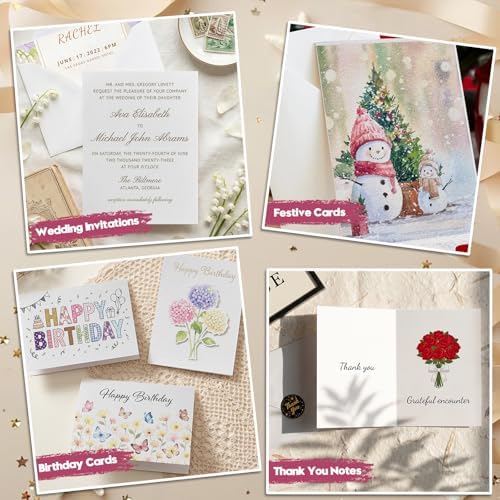 KOVIEDE 20 Pack Foldable Blank Watercolor Cards with Envelopes 4" x 6"