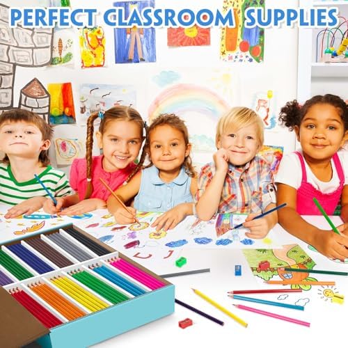 432 Count Colored Pencils Bulk, Color Pencils for Kids Classroom, 12 Colors