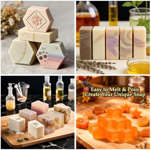 Honey Soap Base Bar,Melt and Pour Soap Base SLS/PEG Free Easy Cutting 1 LB