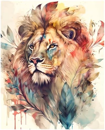 XTCIXAL Paint by Numbers Kit for Adults, Lion, 16X20 Inch