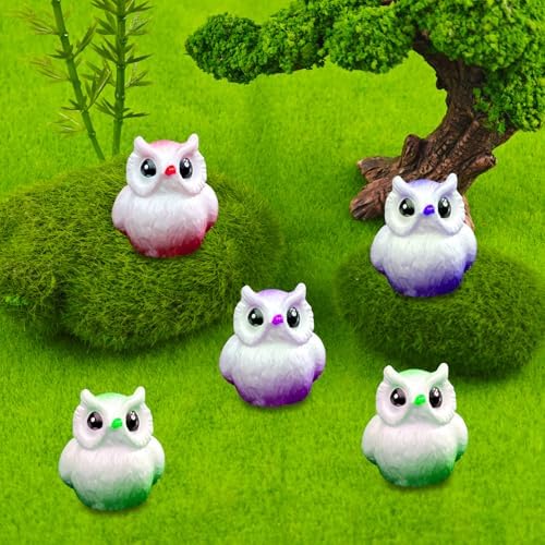Cute Tiny Owl Shape Resin Silicone Mold Micro Dollhouse Animal Epoxy Casting Mold for DIY Resin Art Fairy Garden Miniatures Landscape Crafts Decor