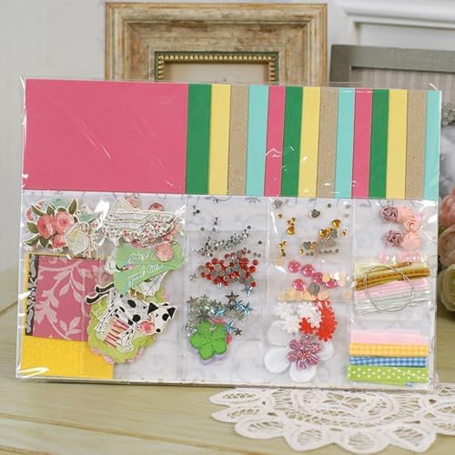 Huralona Greeting Card Making Supplies Envelope Kit Gift Anniversary Craft | Handmade DIY Card Kits 15 Cards 15 Envelopes with Accessories for Birthday Thanksgiving Christmas Wedding Invitation