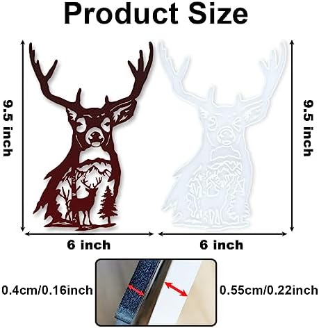 Deer Head Wall Hanging Resin Silicone Mold, Deer Epoxy Casting Mold for Wall Hanging Mount Home Office Decoration, DIY Crafts Door Wall Art Party Decoration