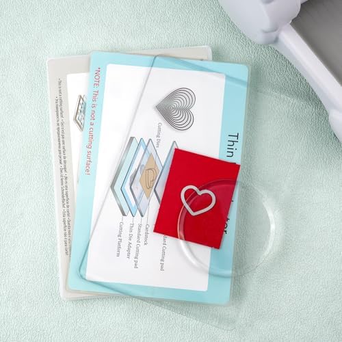 2 Pack Circular Cutting Pads, 5" and 3" Warp-Resistant Transparent Polycarbonate Plastic Round Cutting Plates for Embossing Crafting, Scrapbooking Card Making Arts Crafts