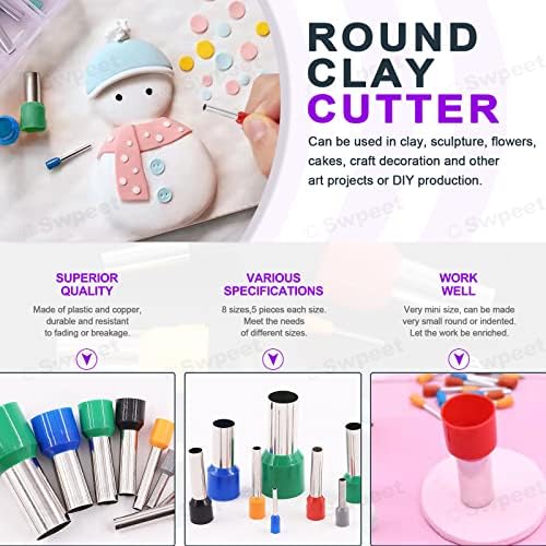 Swpeet 122Pcs Rose Gold Clay Extruder Gun and Fondant Cake Mold with Cookie Plunger Cutter Tool Polymer Clay Cutters Kit, Perfect for Clay Cake DIY Craft Cake Decorating Supplies Modeling Tool