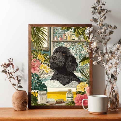 Reivworl Dog Diamond Art Kits for Adults Beginner 12×16 inch