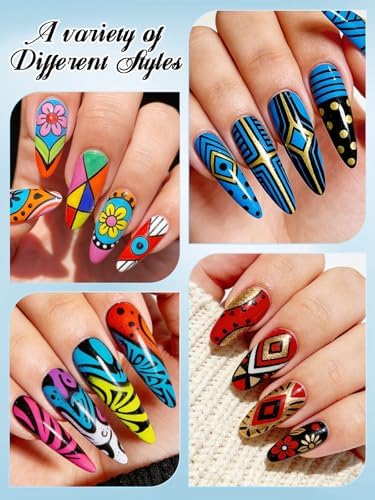 24 Colors Nail Art Markers Set Kalolary Nail Art Pens Double-headed