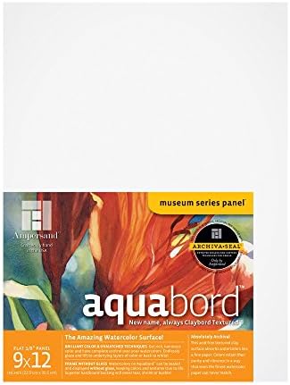 Ampersand Aquabord Panel for Watercolor and Gouache, 1/8 Inch Depth, 9X12 Inch (CBT09)