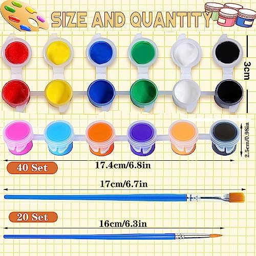280 Pcs Mini Acrylic Paint Set for Kids, 12 Colors Washable Acrylic Paints Strip for Kids&Adults Craft Kit, with Mini Painting Container for Easter Eggs Art Craft Easter Gifts Party Birthday