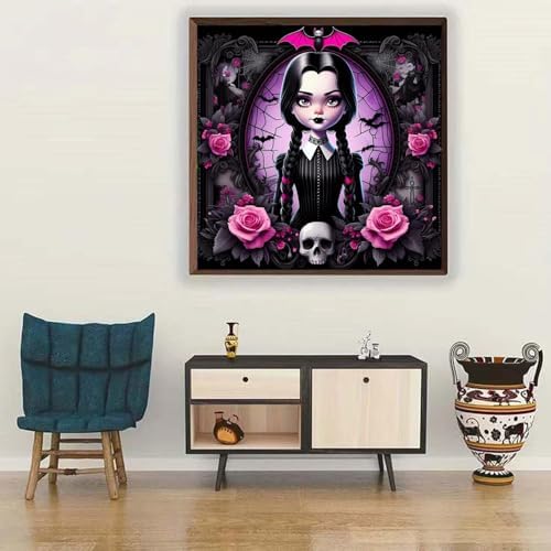 Halloween Diamond Art Kits for Adults, Round Diamond Painting 14x14 Inch