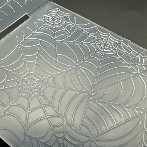 3D Plastic Embossing Folder Template Spider Web Texture A6 Size for Card Making DIY Scrapbooking Paper Crafting Handmade Crafts Scrapbooking Arts Supplies Scrapbook Decor