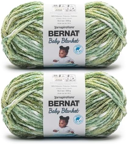 Bernat Baby Blanket Yarn for Crocheting Soft, Leafy Greens