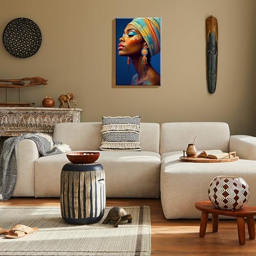 HeeBenor Framed Paint by Numbers Kit for Adults, Black Women, 8x12 Inch