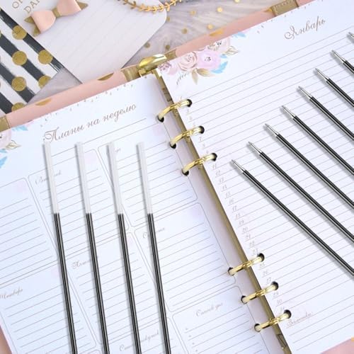 100 Pcs Ballpoint Pen Refills, 0.7mm Ink Replaceable Ball Point Pen Silicone Molds Resin Casting Molds for DIY Resin Crafts Making