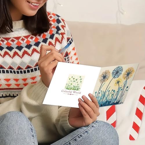 DDGYP 6pcs Diamond Art Cards with Envelopes for Birthday & Daily Greetings