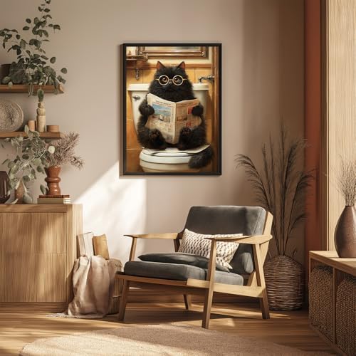 Reivworl Cat Diamond Art Kits for Adults Beginner 12×16 inch