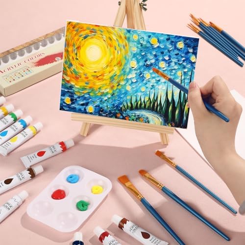 ESRICH 26 PCS Acrylic Paint Set with 12 Colors Acrylic Paints