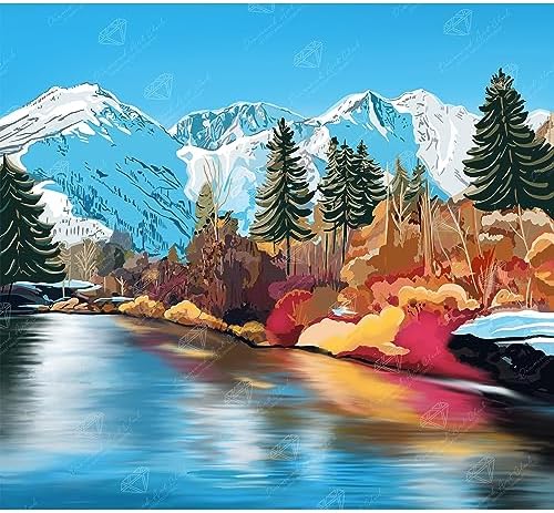 DIAMOND ART CLUB Autumn in Leavenworth Diamond Art Kits for Adults