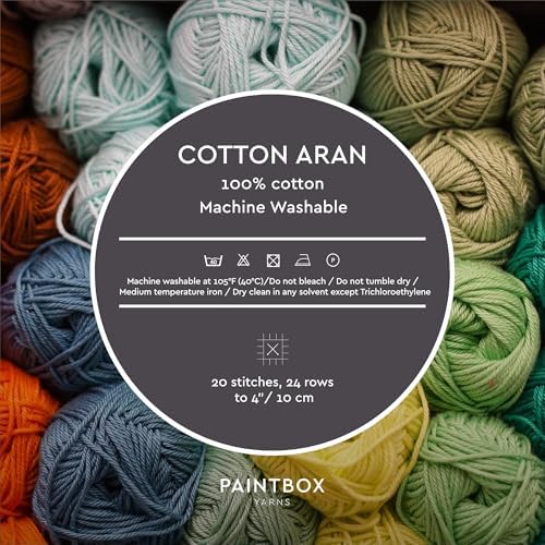 Paintbox Yarns 100% Cotton Aran Yarn 1.76oz / 50g, 93yds / 85m
