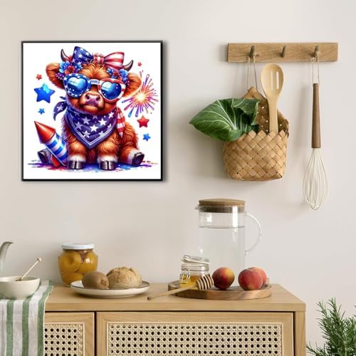 GOUOYANA Highland Cow Diamond Art Kits for Adults Cow Diamond Painting Kits