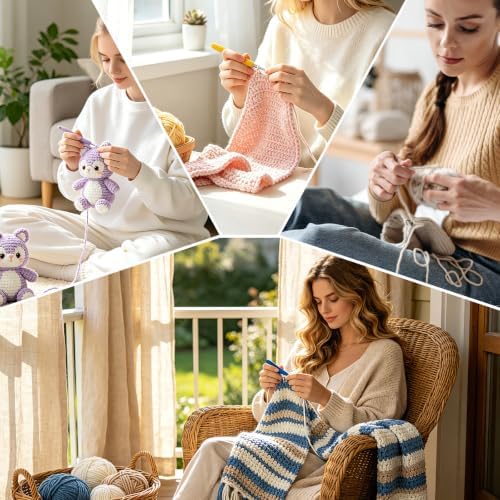 GMAK Crochet Kit for Beginners Adults, All in One Crochet Set Include Yarns