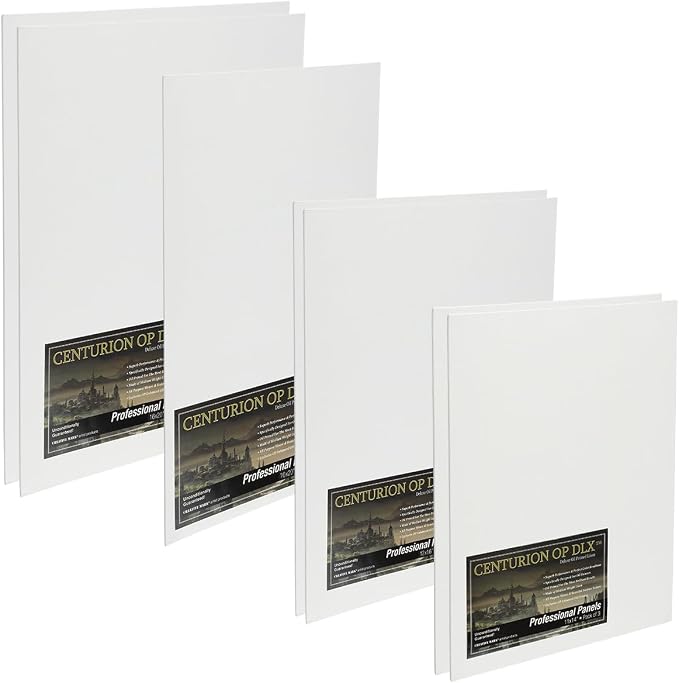 Centurion Deluxe Professional Oil Primed Linen Canvas Bundles - 21 Medium Panels - Art Supplies for Oil & Alkyd Paintings, Professional Canvas Replacement, Acid