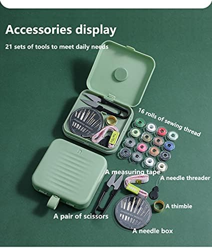 Small Sewing kit Travel Size, Mini Sewing Kits Storage-Box Gifts for Adults, Beginners DIY Easy Embroidery Thread Needle Accessories,Home and Hand Sewing Supplies, Basic Emergency Needle case (Blue)