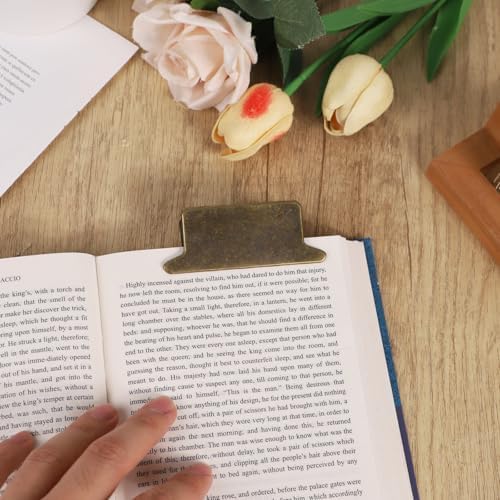 Koqye 1Pc Bronze Metal Paper Clip Alloy Vintage Travelers Notebook Clips