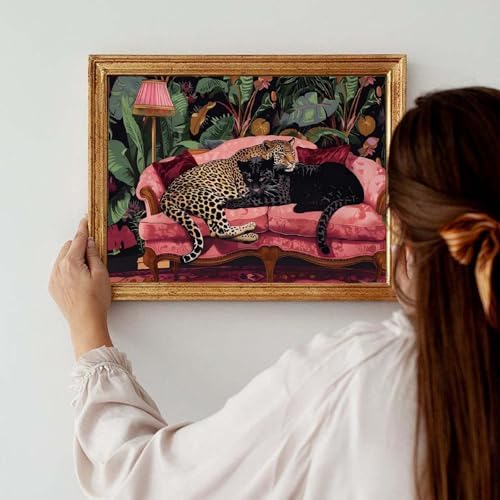 Cheetah Diamond Art Kits for Adults, Diamond Painting for Beginner 5D DIY