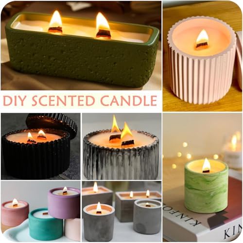150pcs Wood Wicks for Candles Making,50pcs Wooden Candle Wicks,50pcs Wick Stickers,for Soy Wax, Beeswax, Coconut Wax - DIY Candle Making Supplies for Beginners & Professionals