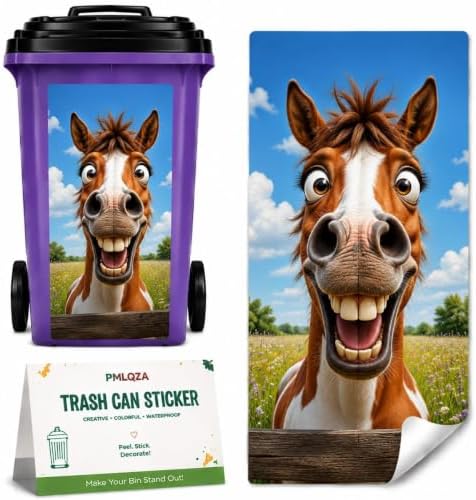 Creative Trash Can Sticker with Colourful Cartoon Waterproof Self-Adhesive