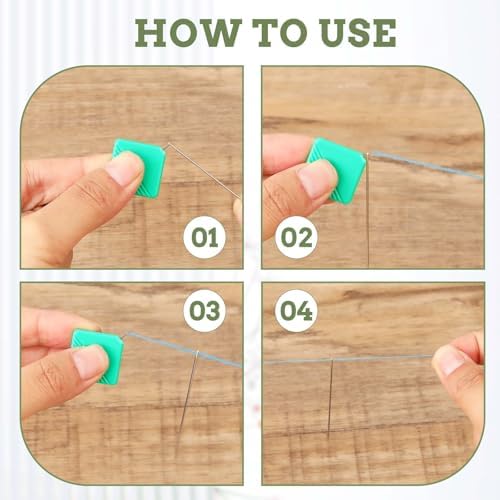 10 Pcs Threading Tool, Flower Head Sewing Machine Needle Threaders Kit Squre Plastic Needles Threader for Hand Sewing, Embroidery Supplies for Cross Stitch Craft, Embroidery Floss, Repair Clothing