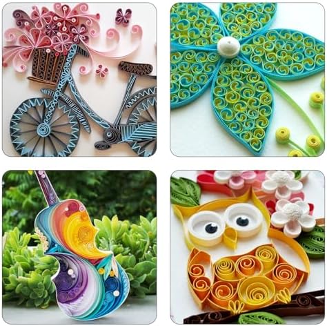 Auvotuis 10mm Width Quilling Paper Strips 40 Colors 900 Strips, Length 39cm