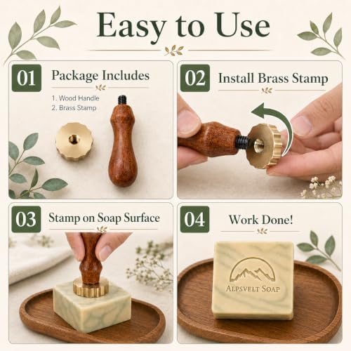 Custom Soap Stamp for Homemade Soap, DIY Branding Tool Gift for Soap Makers