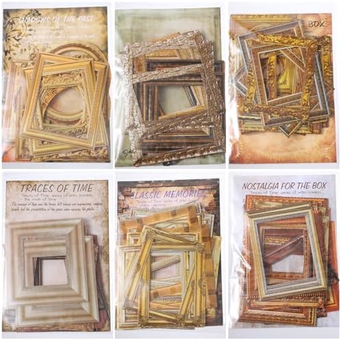 Vintage Frame Stickers 180 PCS for Scrapbooking, Scrapbook Embellishments and Stickers for Junk Journal, Planner, Wedding Album, DIY Craft Supplies and Decorations
