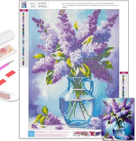 Axquilon Flower Diamond Arts Kits for Adults 12x16 inch