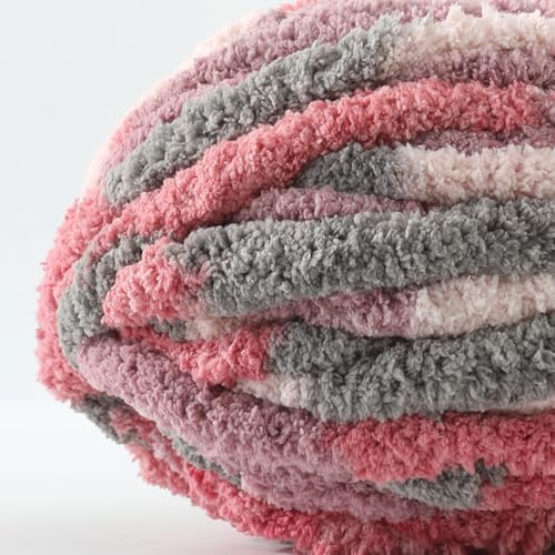 Chunky Yarn for Hand Knitting, No7 Thick Yarn, 250Grams 32Yards, Pack of 4, Perfect for Knitters and Crafters (cherryBlossoms Fall)