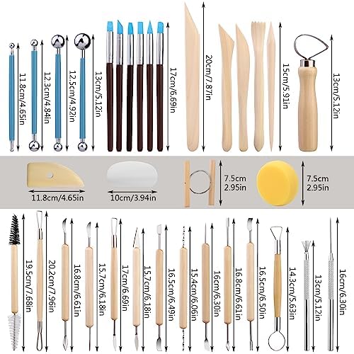 Clay Tools Kit, Pottery Tools, Polymer Clay Tools, Clay Sculpting Tools