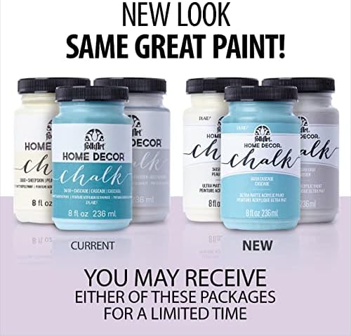 FolkArt Home Décor Chalk Paint, Cashmere 8 fl oz Acrylic Craft Paint with an Ultra Matte Finish, 51042