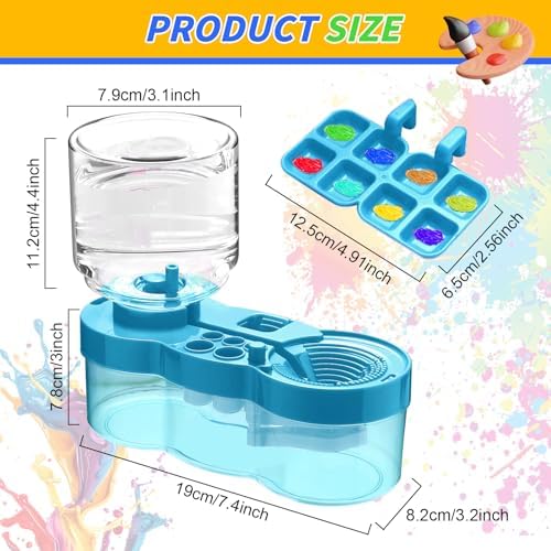 Upgraded Paint Brush Cleaner Tool,Brush Rinser Cup Painting Running Water Circulation Art Supplies for Acrylic,Watercolor and Water Based Creative Gift for Adult Artist Beginner and Painter