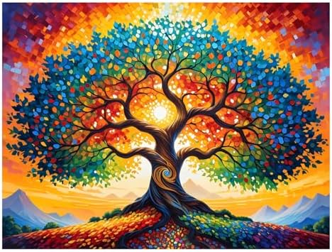 XTCIXAL Diamond Art Kits for Adults, Tree Diamond Painting, 12x16 Inch
