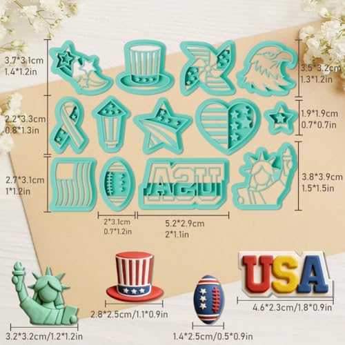 ORIGACH 13 Pcs America Element Polymer Clay Cutters Set