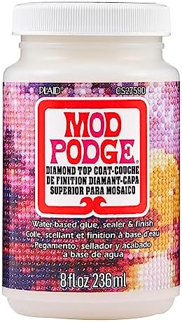 Mod Podge Diamond Top Coat, Premium All-in-One Glue, Sealer, and Finish Perfect for Preserving Diamond Puzzle Arts and Crafts Projects, CS27590