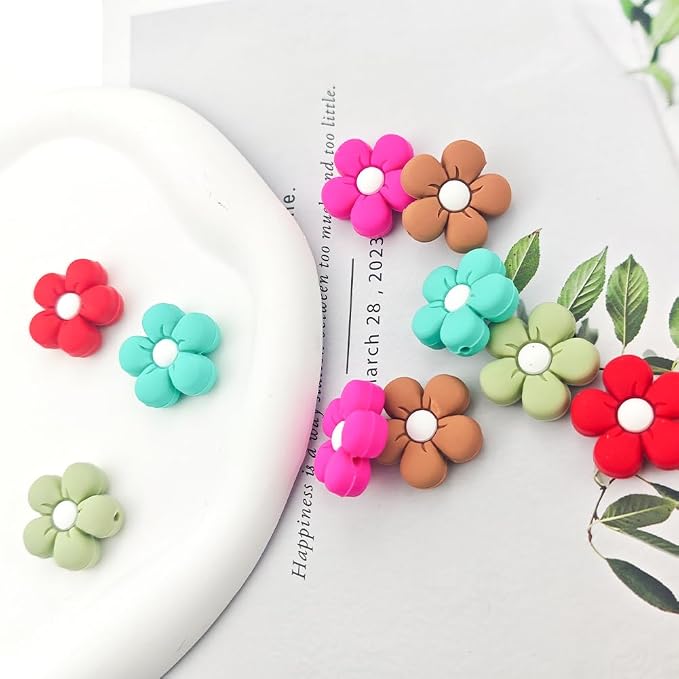 10 Pack Flower-Shaped Knitting Needle Point Protectors, Needle Stoppers, Multicolor, Knitting Accessories