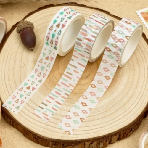 Washi Tape Set 10 Rolls, Boho Decorative Paper Sticker