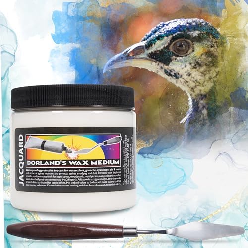 Jacquard 16oz Dorlands Wax Medium for Watercolor Bundled with Palette Knife